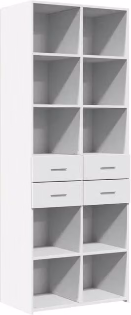 Credenza | Madia | Buffet da pranzo | Armadio da pranzo Bianca 70x42,5x185 cm in Legno Multistrato