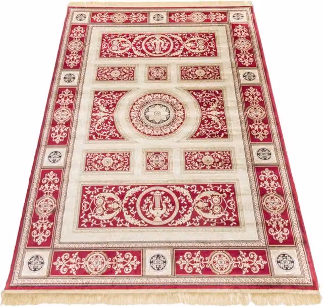 Tappeto RUBINE 350 Imperial ROSSO cm.250x380 disegno classico persiano stile orientale tradizionale. Tappeto salotto, soggiorno, camera da letto, ingresso, corridoio.