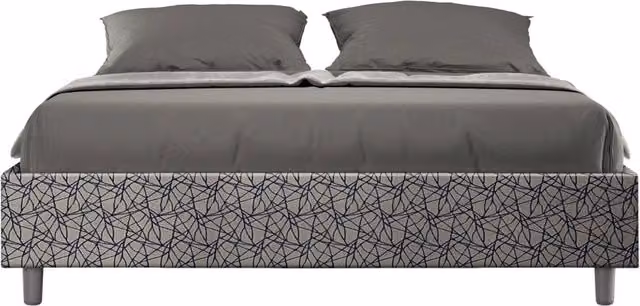 Letto Matrimoniale Sommier 160x190 cm con Rete Azelia Era 09 Blu