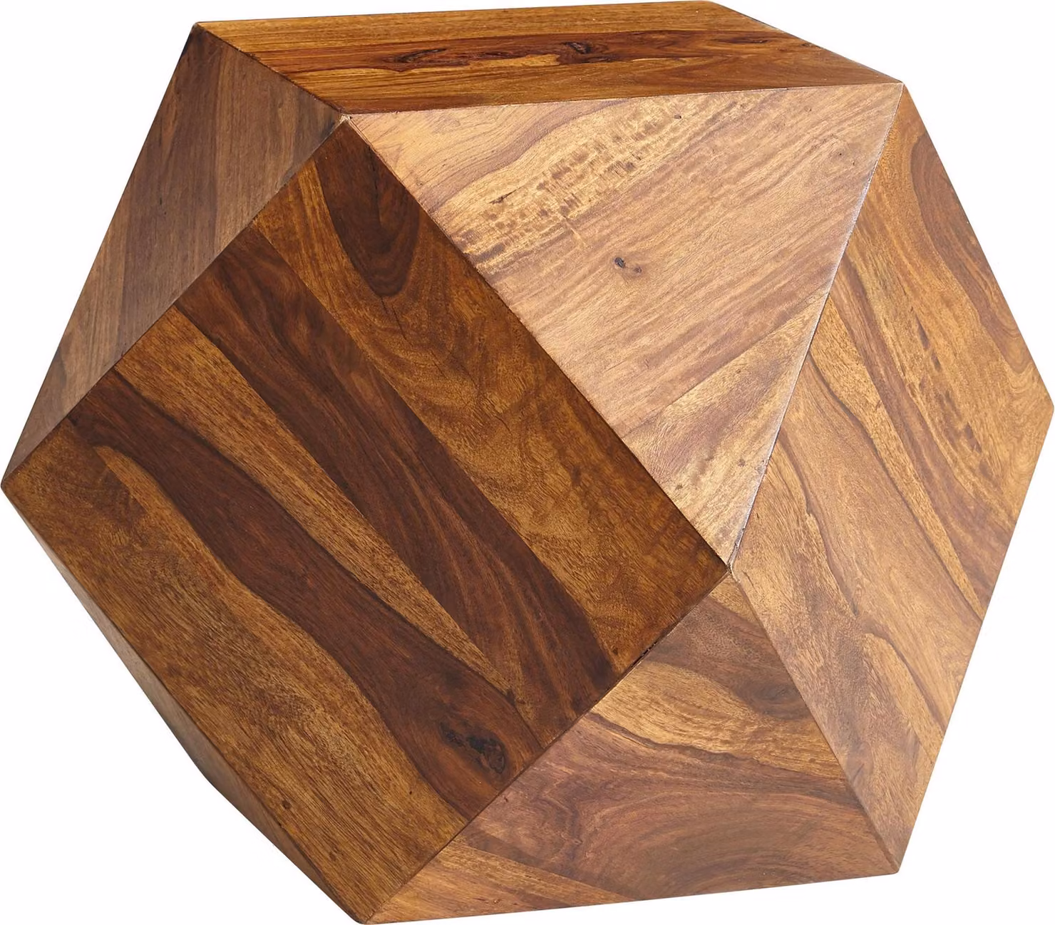 Tavolino 57 x 42,5 x 57 cm tavolino in legno massiccio sheesham moderno | Wohnling