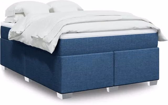 Giroletto a Molle con Materasso Blu 140x190 cm in Tessuto 3285136
