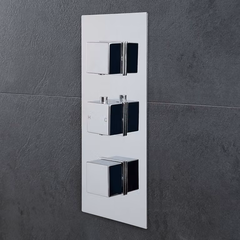 Miscelatore Doccia Termostatico Incasso 3 Vie - Controllo temperatura - Design Moderno - Arvo