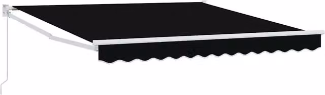 Tenda da Sole | Tenda Retrattile Nero 350 x 250 cm Poliestere e Alluminio