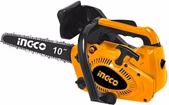 Motosega a scoppio da pota e carving Ingco arancione con lama da 200mm e potenza 1hp