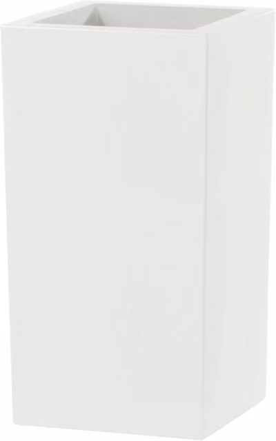 Vaso Quadrato Tera Schio Cubo Alto Chalk Bianco Gesso per Indoor e Outdoor in Plastica L/P/H: 41 x 41 x 79,5 cm