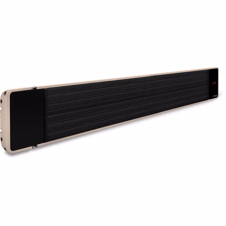 Riscaldatore a spot nero TROTEC IRD 2400, riscaldatore radiante, riscaldatore per patio, riscaldatore per balcone, telecomando, IP55, 2.400 W