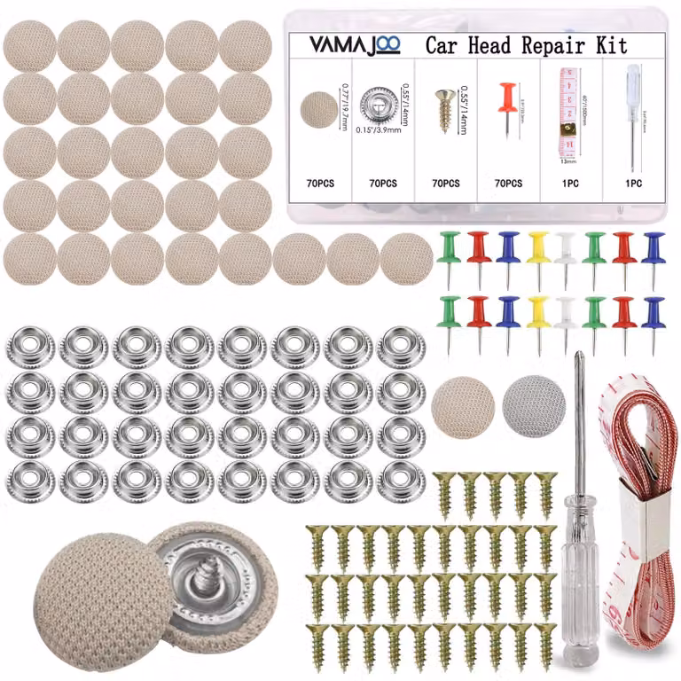 Kit di riparazione per tetti di auto, composto da 70 pezzi e dotato di cacciavite