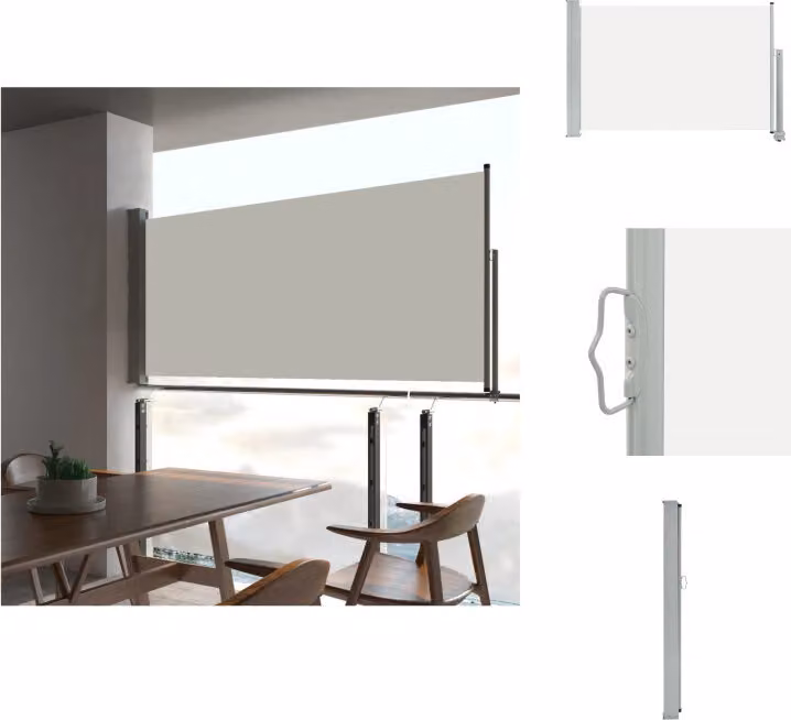 vidaXL Tenda laterale estensibile 60×300 cm crema - Ombrelloni e tende da sole