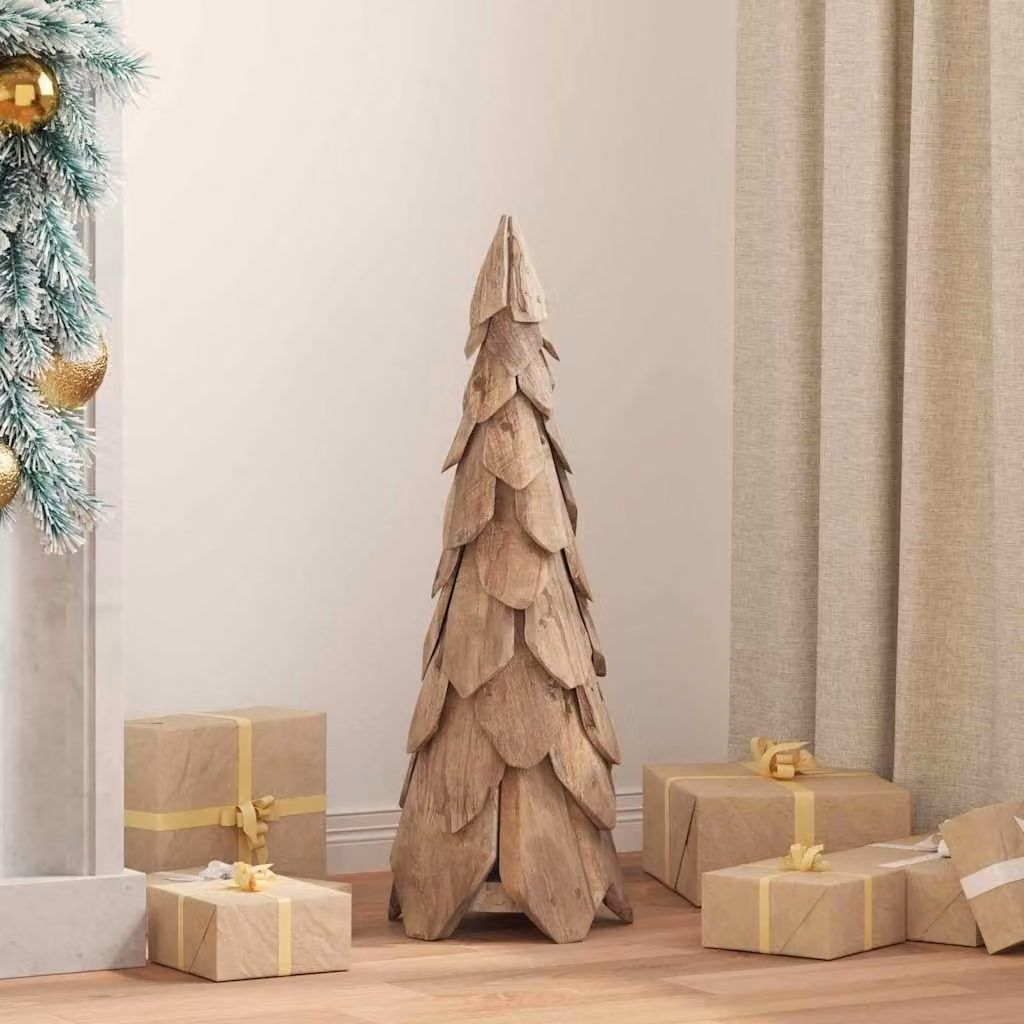 Maison Exclusive - Albero di Natale con supporto, color marrone, 80 cm, in legno massello di teak