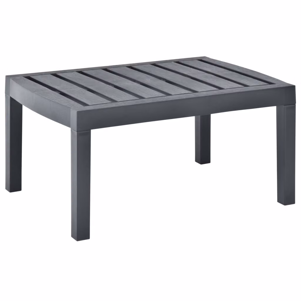 The Living Store tavolo da giardino antracite 78x55x38 cm in plastica