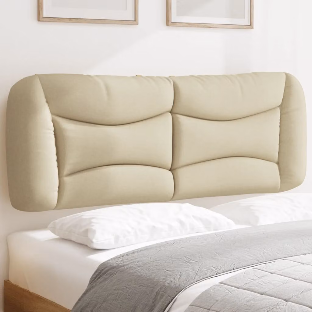 Cuscino Testiera vidaXL Hvar in Tessuto Beige, Larghezza: 120 cm