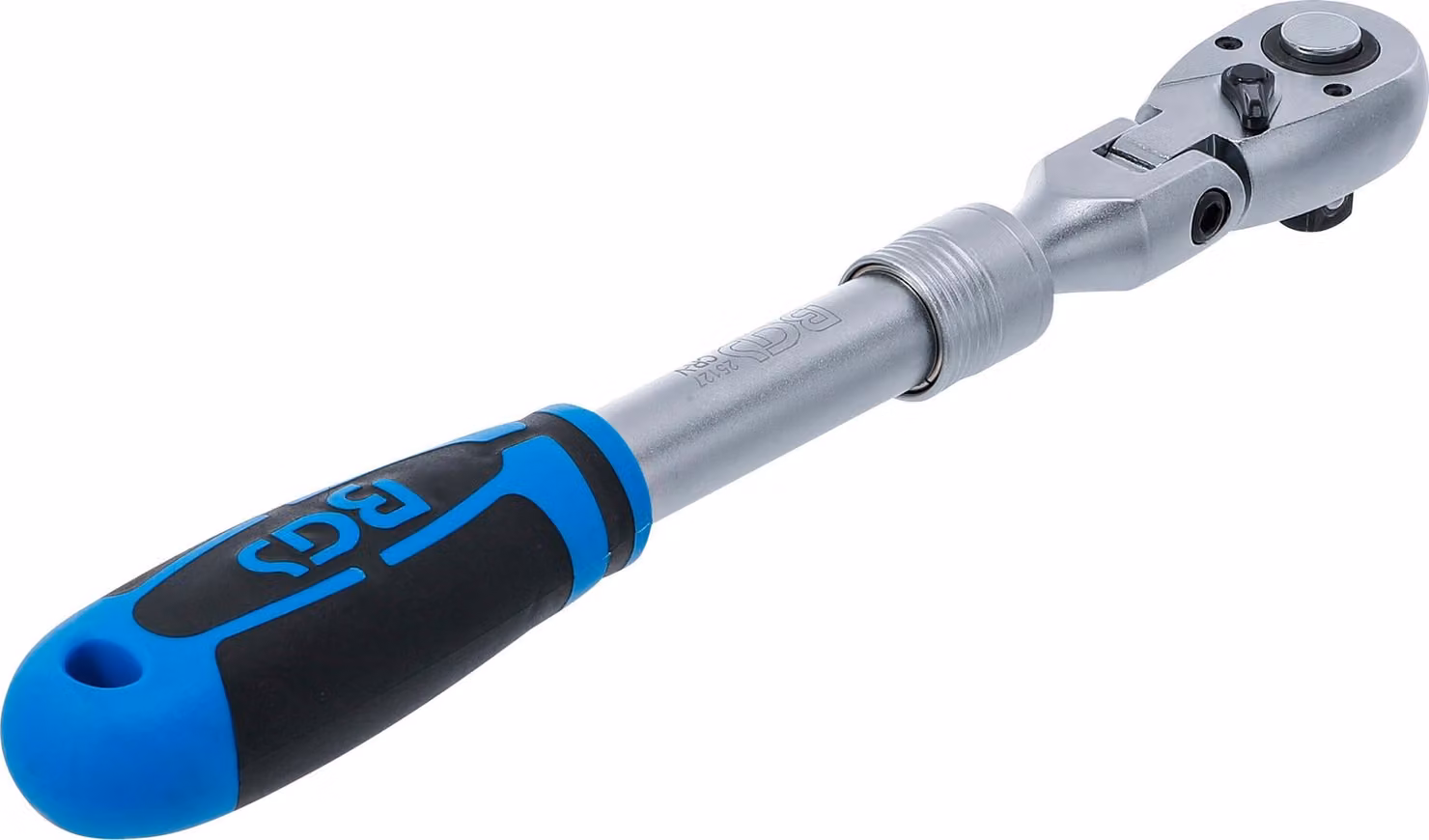 Cricchetto reversibile BGS con uscita angolare estensibile, attacco quadro esterno 12,5 mm (1/2") 350 - 490 mm - 25127