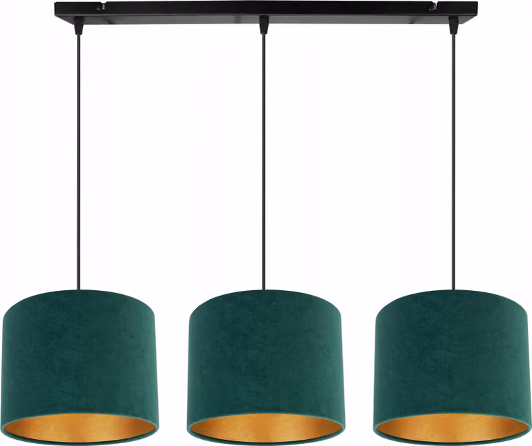 Elegante Lampada A Sospensione Con Paralume In Velluto Dorato Selezione