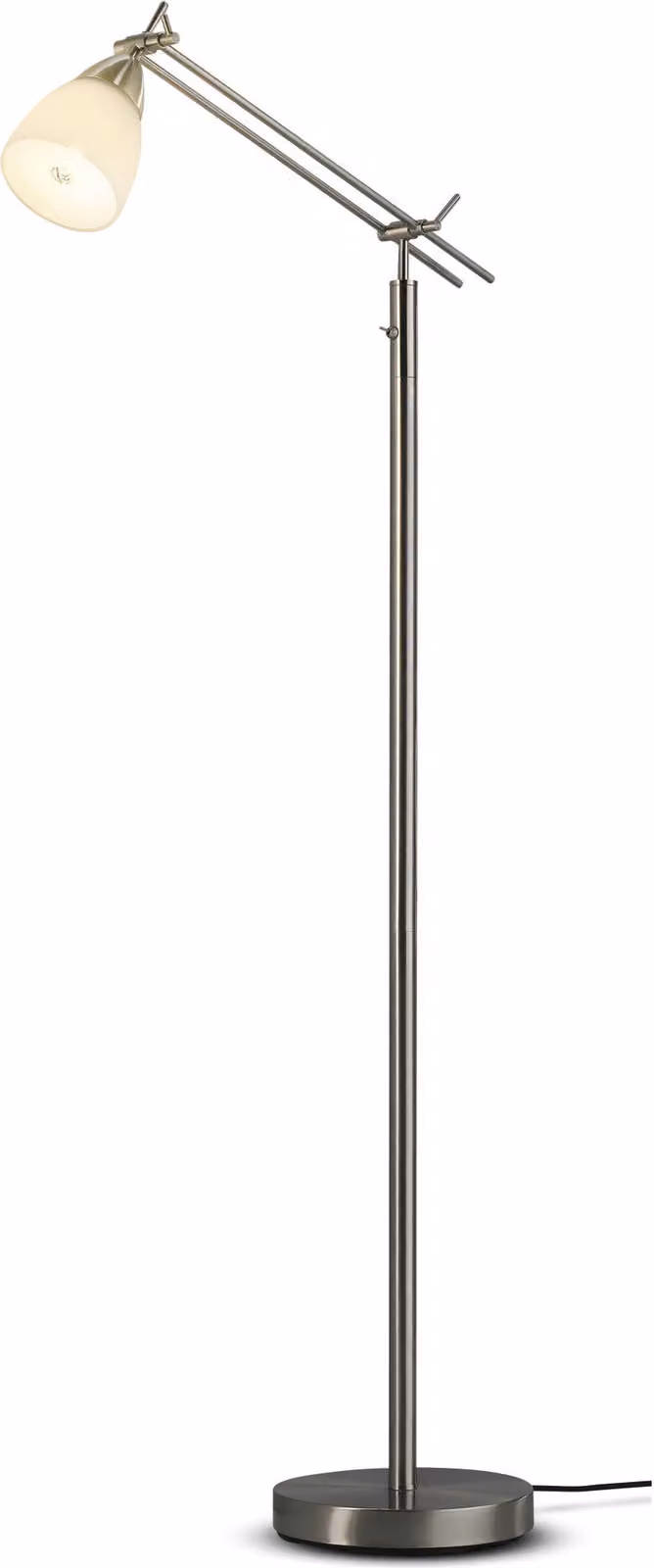 Lampada da terra - Colore nichel - Metallo - 23 x 150 cm