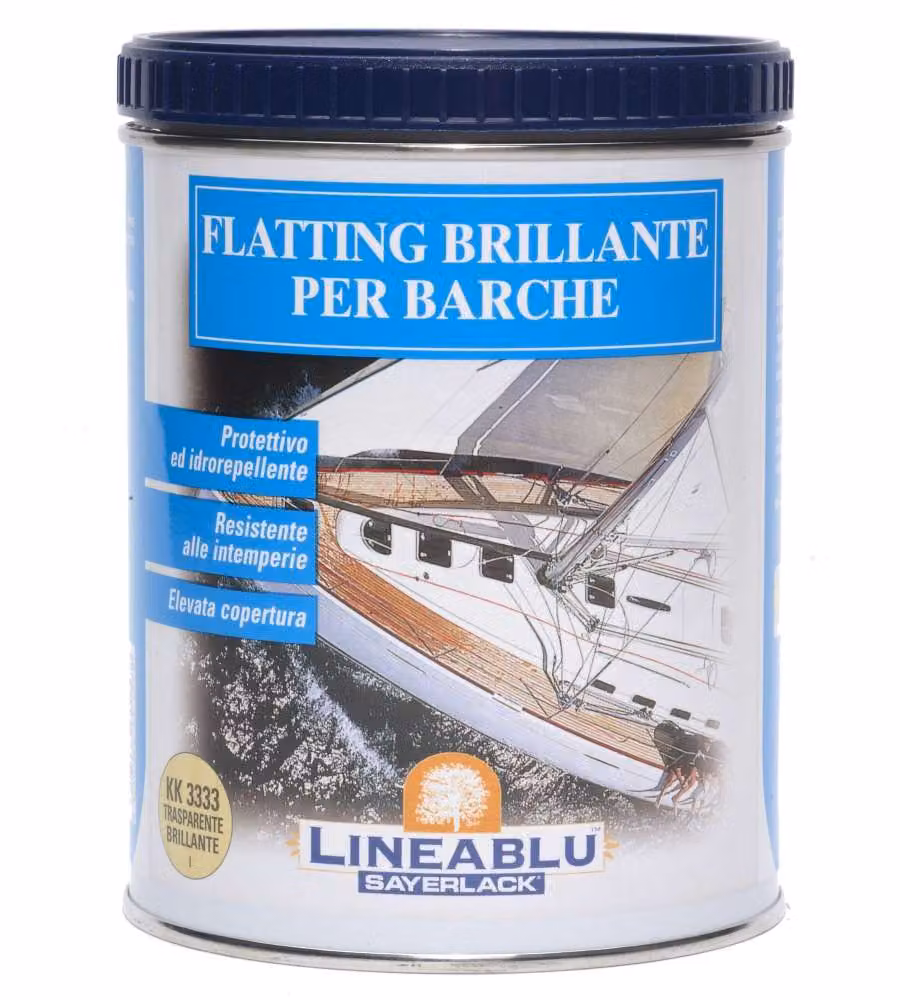 Blu Sayerlack Flatting Brillante per Barche - Trasparente - 750 ml