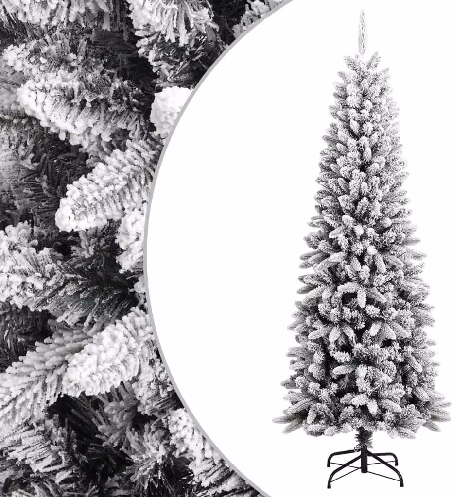 The Living Store Albero di Natale Artificiale innevato 210 cm PVC&PE