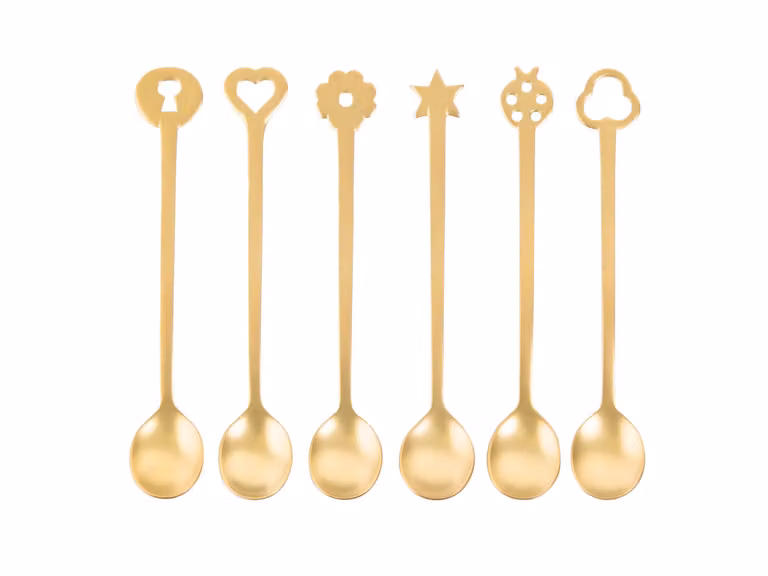 Portafortuna Party Set 6 Cucchiaini - Antique PVD Gold