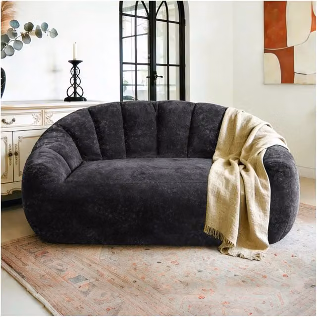 Divano Pouf Gigante con Braccioli ¨C MINIMAL ¨C Beige, Morbido, Oversize