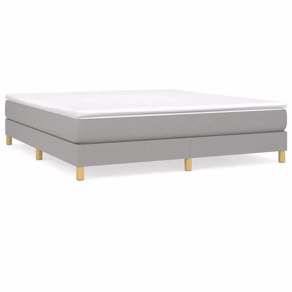 Letto Ibrido con Materasso e Giroletto a Molle vidaXL, Grigio e Bianco, L 180 x P 200 x H 25 cm – 2