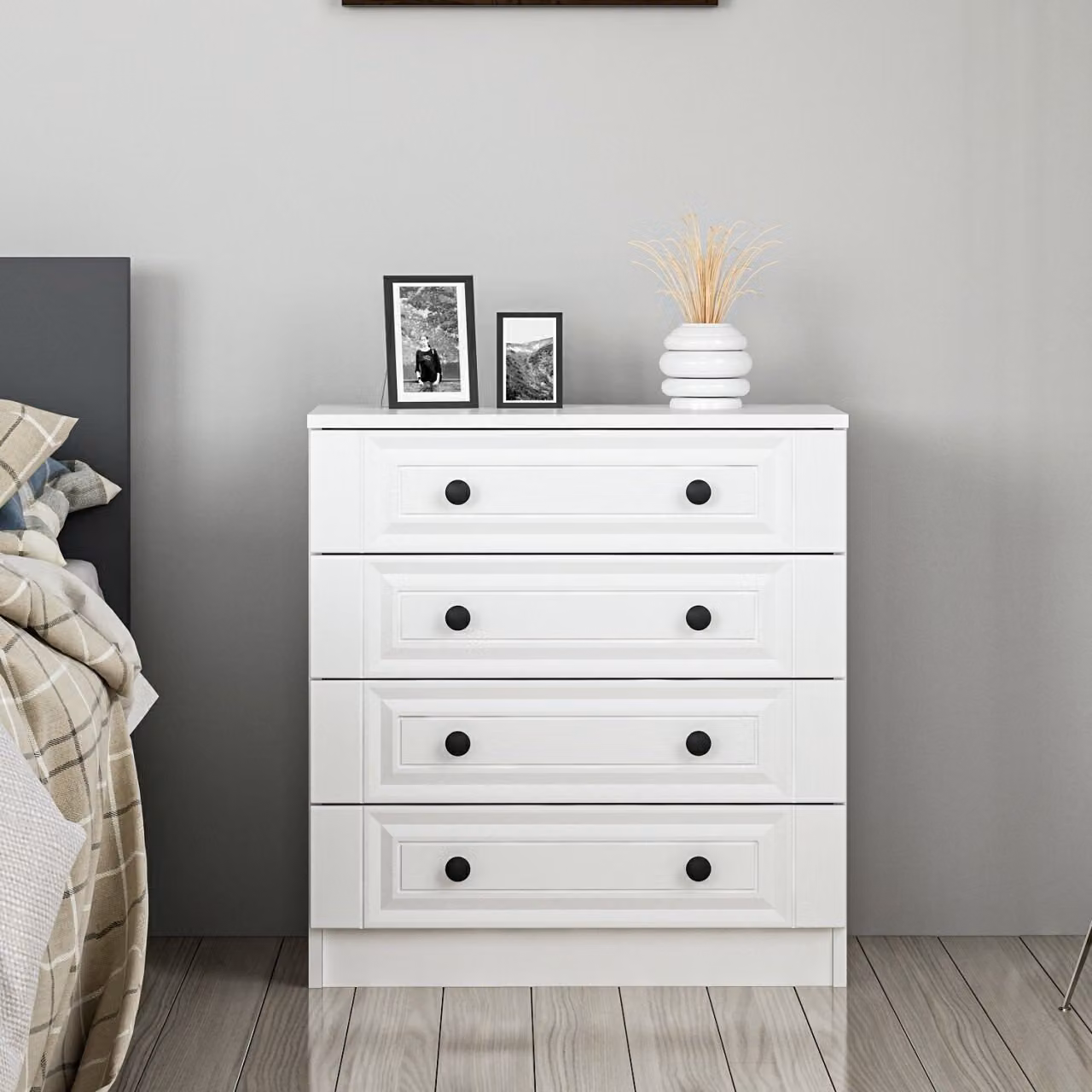 Skye Decor, Kale - 4927, cassettiera, bianco, 100% pannelli truciolari rivestiti in melamina, 72 x 42 x 77 cm
