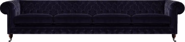 Viersitzer Sofa Couch Polstermöbel Wohnzimmer Polster Textil Chesterfield