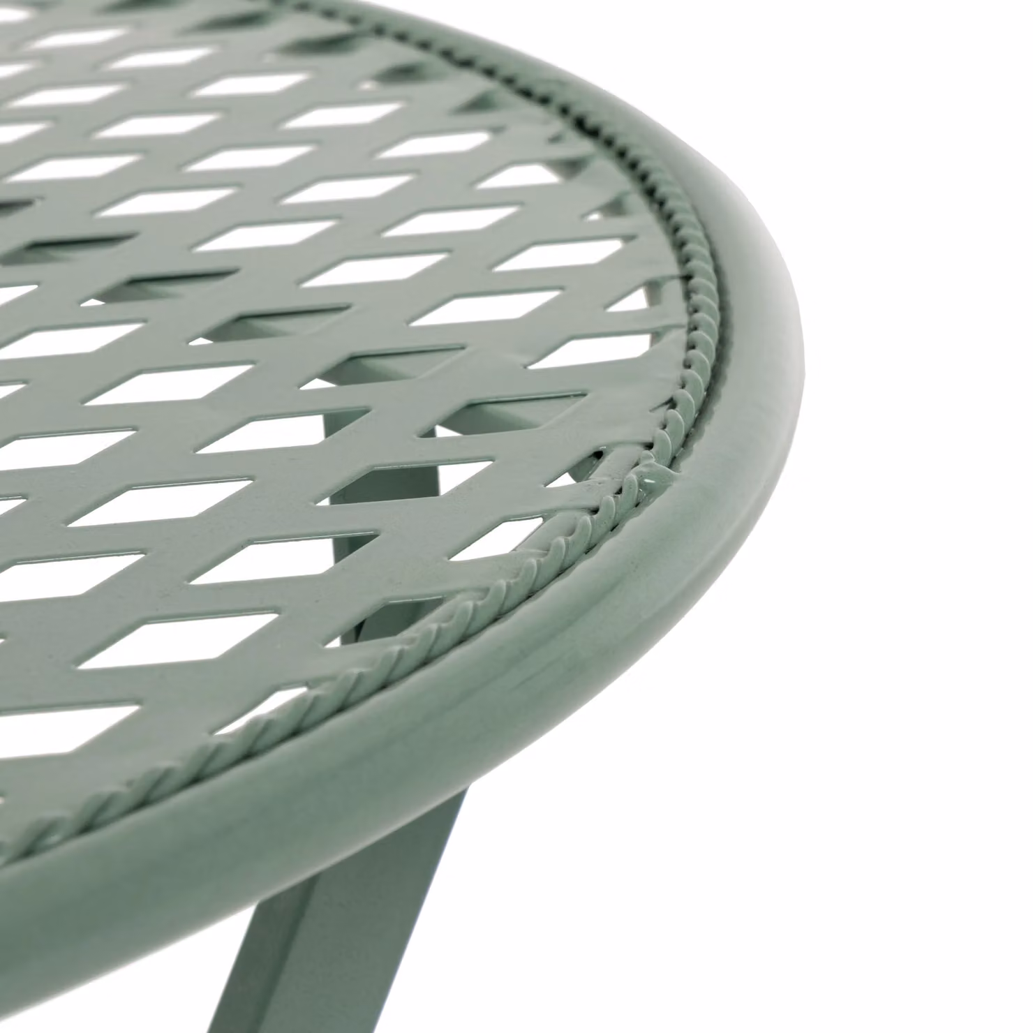 Set giardino Bistrot Vestiamo Casa Giardino con tavolo rotondo da 60 cm e 2 sedie pieghevoli in metallo Verde Design Liberty – 3