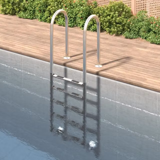Scala per Piscina 54x38x211 cm Acciaio Inox 304 93460