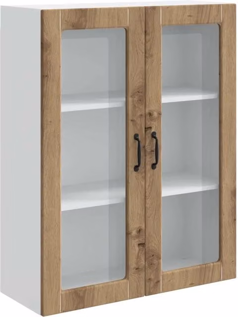 Armadio da cucina design pulito 80 x 31 x 100 cm grande spazio di archiviazione in legno ingegnerizzato rovere artigianale 02_0053842