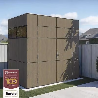 Bertilo Gartenhaus HPL Mini - 6 mm Milano Grigio