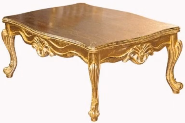 Casa Padrino tavolino barocco oro - Tavolo da salotto in legno massiccio fatto a mano - Mobili da salotto in stile barocco - Nobile & Magnifico