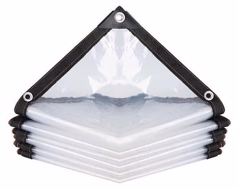 Telo impermeabile trasparente per proteggere mobili da giardino e piante. Dimensioni: 2 x 2,5 metri. Resistente alle macchie