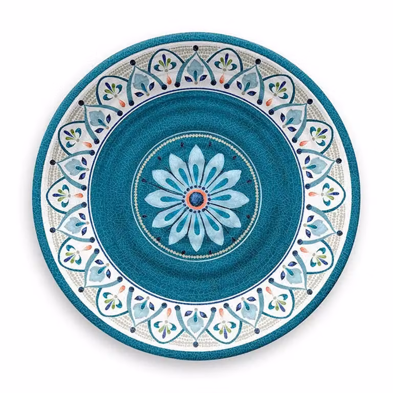 Piatto piano in melamina, Linea Rabat, diam. 26,7cm - 6 pezzi