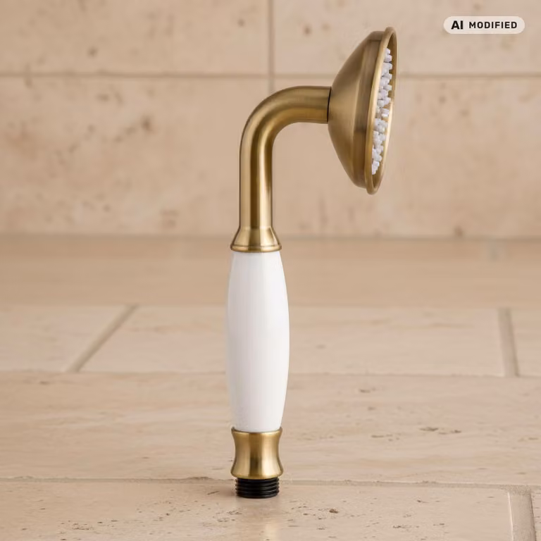 PaulGurkes Nostalgia soffione doccia a mano in ottone antico bronzo