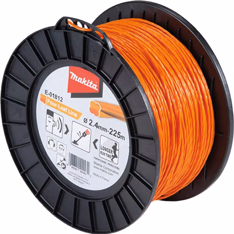 Makita filo di falciatura a quattro foglie arancione 225 m Ø 2,4 mm - E-01812
