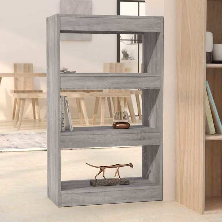 Libreria divisorio vidaXL in MDF Grigio Sonoma L: 60 cm, P: 30 cm, H: 103 cm