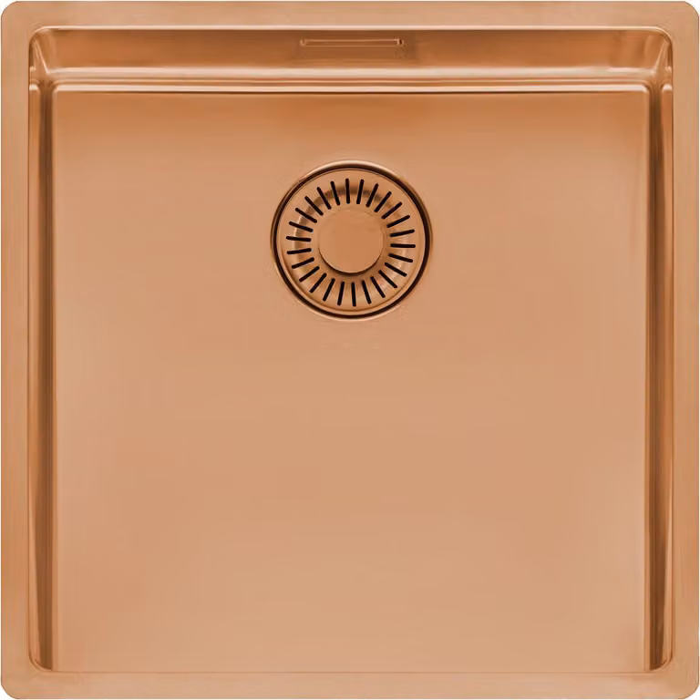 REGINOX R38727 Lavello NEW YORK 40X40 Comfort Copper II, adatto a basi di almeno 50 cm di larghezza / Bordo a filo / Installazione a incasso / Sottotop