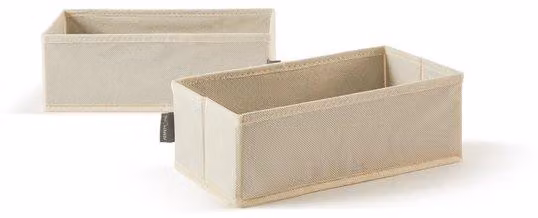 Portaoggetti in tessuto, ecru, 28,0 x 14,0 x 9,0 cm