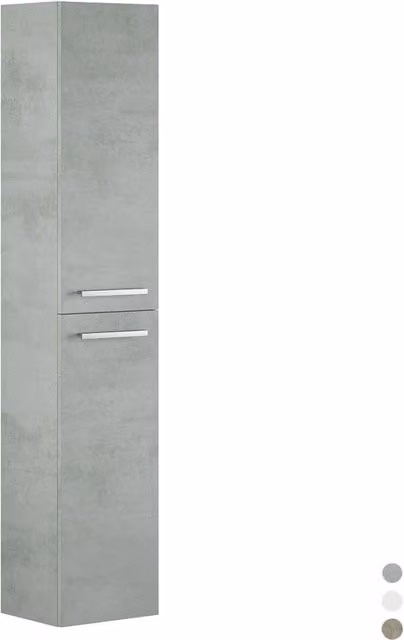 Colonna Bagno Sospesa Athena/Albert IPERBRIKO con 2 Ante in Metallo Lucido Disponibile in Bianco o Grigio