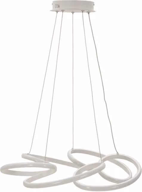 Lampadario Glovy in alluminio e ferro bianco opaco