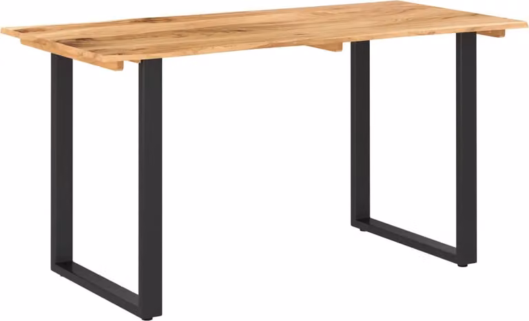 vidaXL Tavolo da pranzo 140×70×76 cm in legno massiccio di acacia