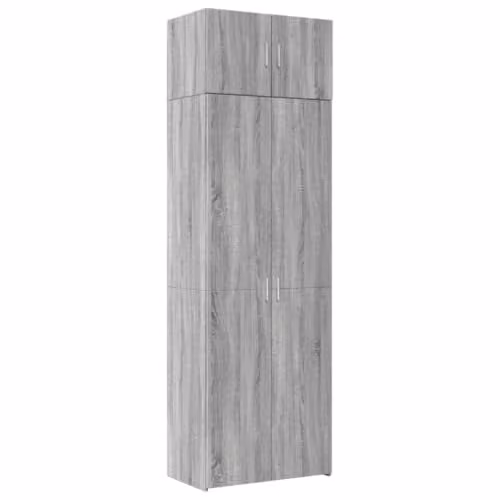 Helloshop26 Armadio alto moderno 70 x 42,5 x 225 cm Spazio ottimizzato per piccoli spazi in legno di ingegneria, grigio 02_0055579