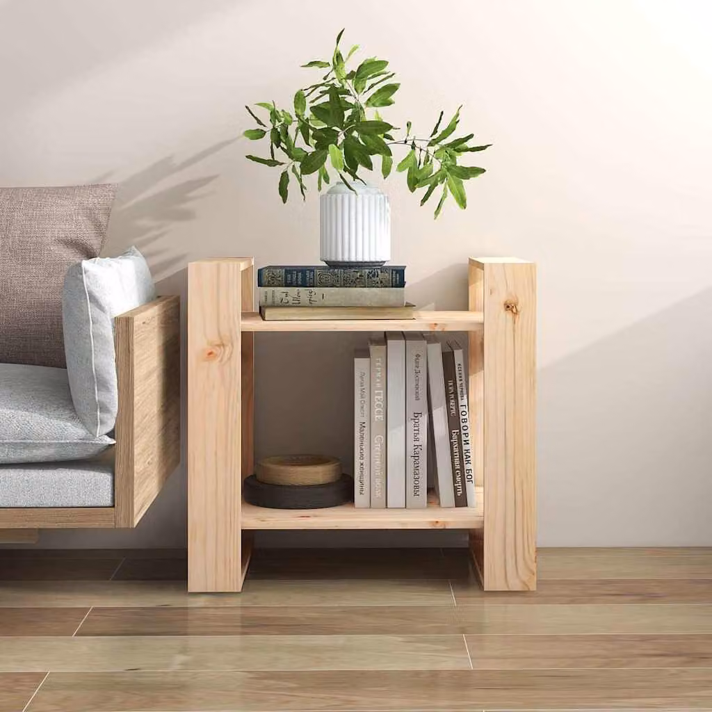 Libreria/Divisorio vidaXL in Legno Massello di Pino Rustico Marrone L: 60 cm, P: 35 cm, H: 57 cm