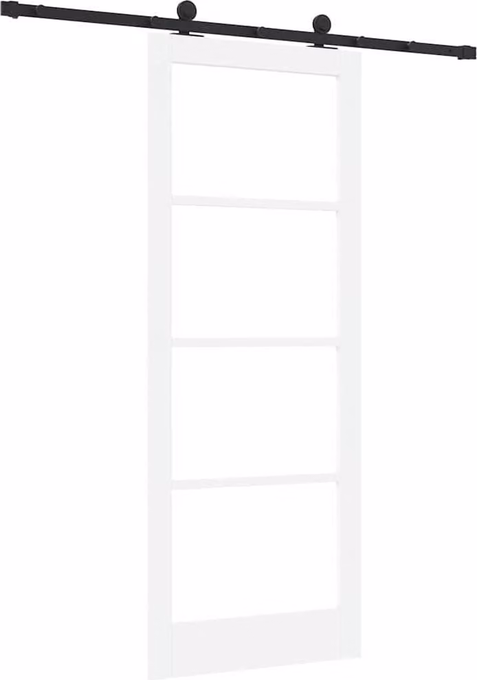 Porta scorrevole ORKDAL Bianco e Nero 83 x 211 cm