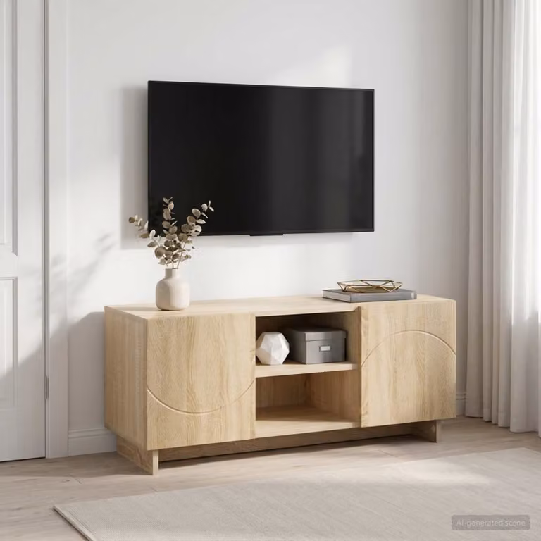 Supporto TV moderno vidaXL in Rovere Sonoma, L 90 x P 34.5 x H 40 cm