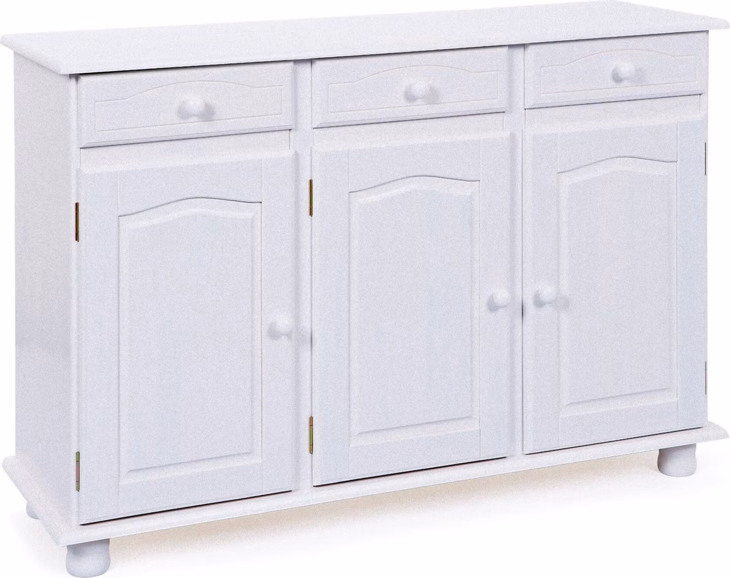 Credenza Livra 3 cassetti, 3 ante, bianco.