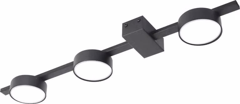 Lampada da soffitto JOY nera 3xGX53x10W in metallo, dimensioni: 3,5x61,3x9 cm, IP20, Polux