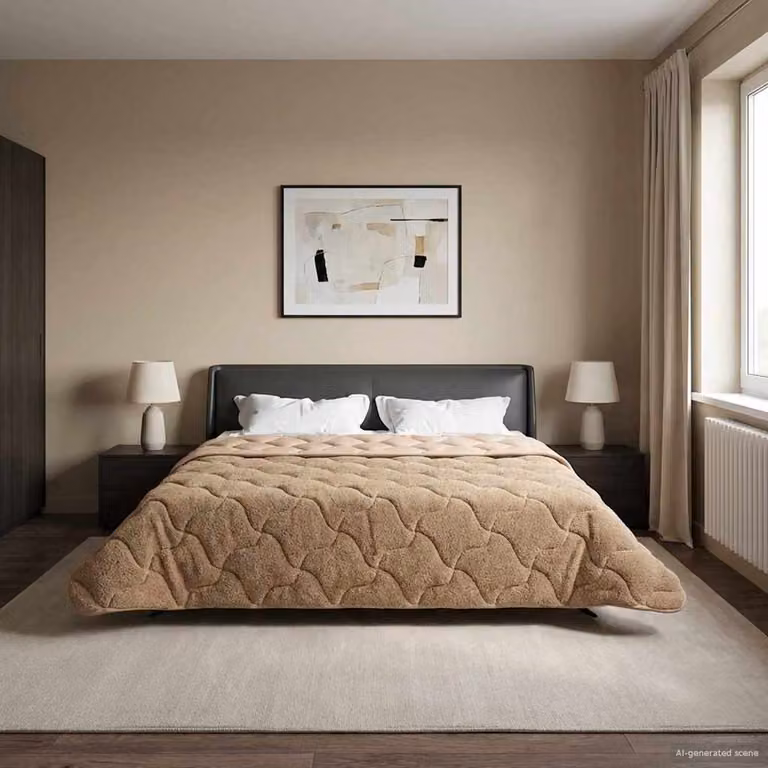 Piumone Completo Annuale vidaXL in Microfibra Traspirabile e Reversibile, Disponibile in Beige o Grigio, 200 x 200 cm
