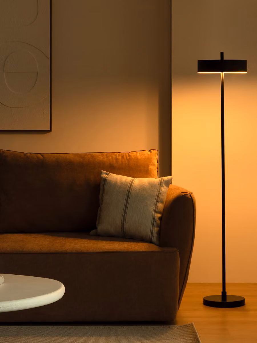 Lampada da terra moderna Note in metallo nera Kenay Home H: 150 cm, L: 30 cm, P: 30 cm – 2