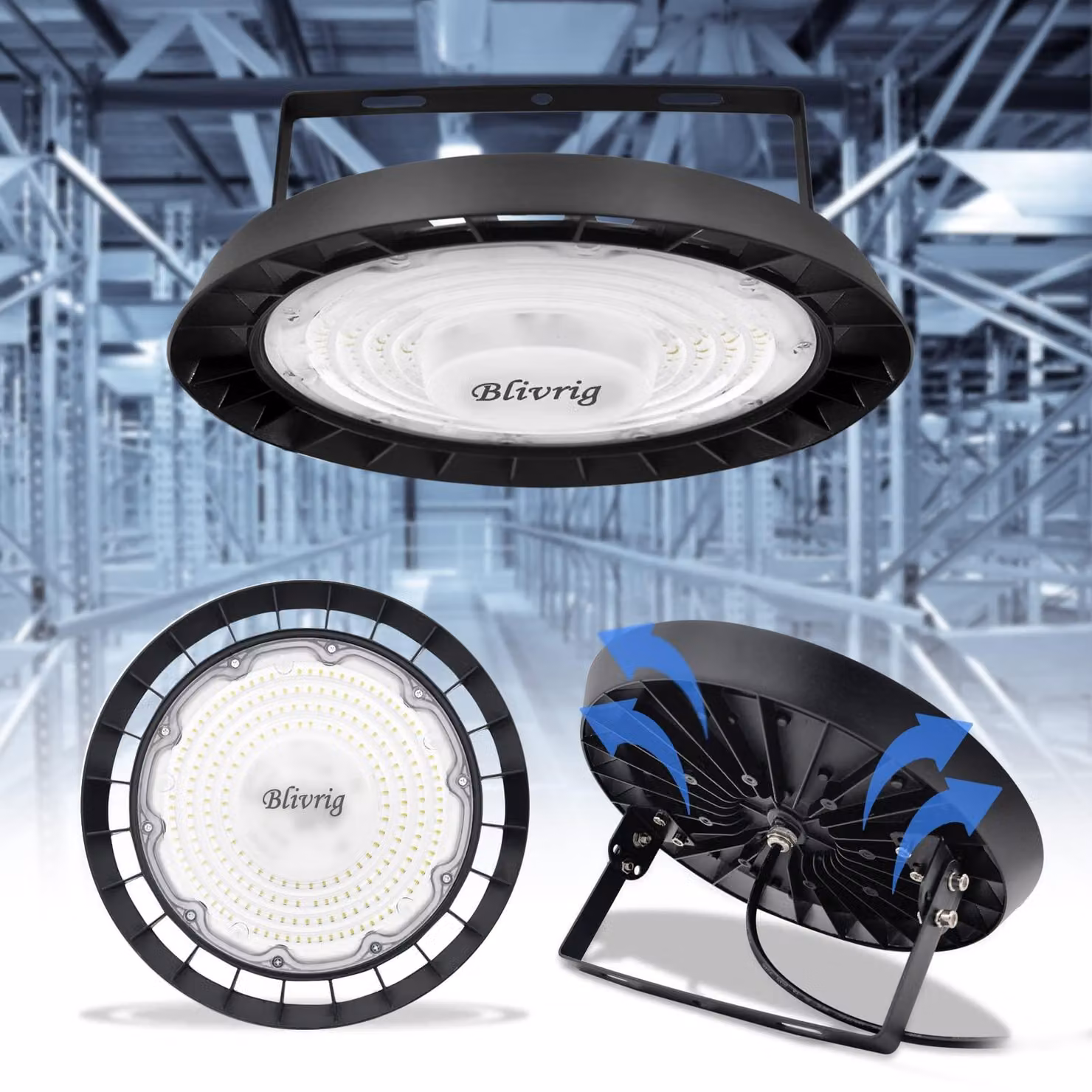 Lampada a LED per ambienti, forma UFO, 200 W, 20.000 lumen, 6000 K, grado di protezione IP65, dimensioni 30 cm, luce bianca fredda