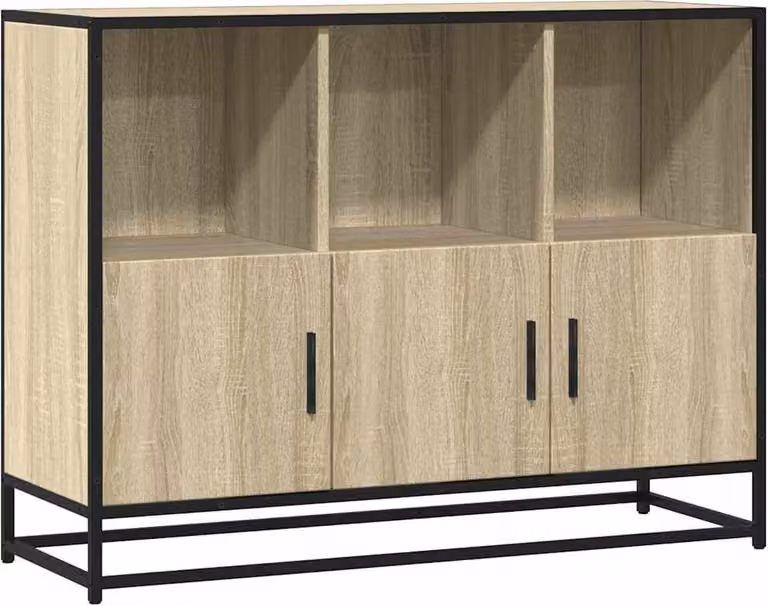 Credenza Rovere Sonoma 100x35x76 cm in Legno Multistrato